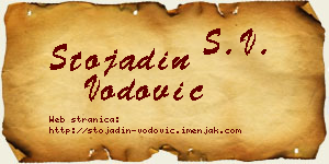 Stojadin Vodović vizit kartica